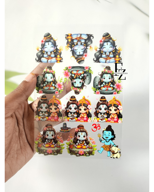Shivji God Peel off Sticker