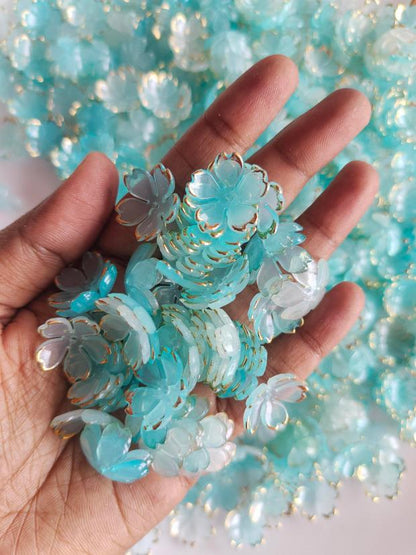 Mini Acrylic Flower Blue - 20 grams