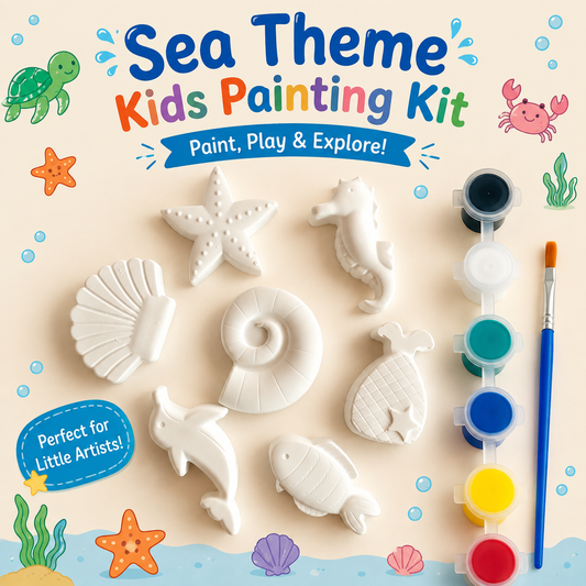Sea Theme Diy Kids Concrete Painting Kit