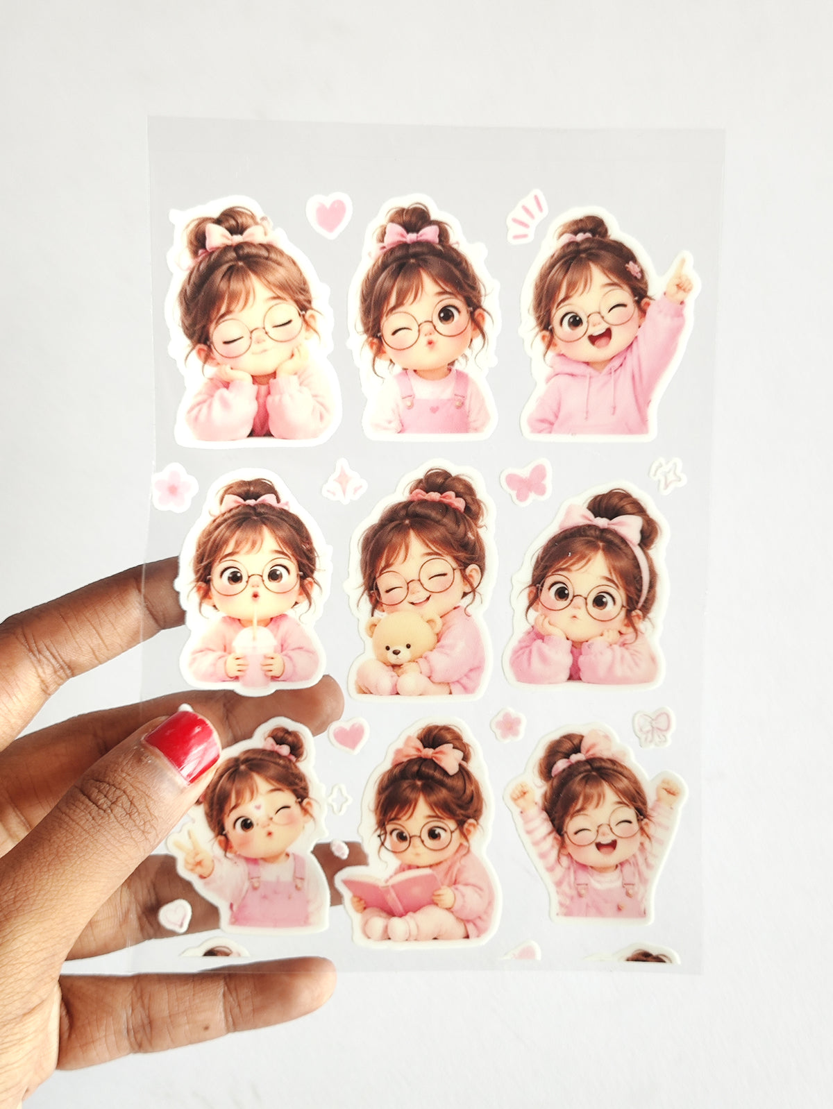 Cute Girl UV DTF Stickers - D95