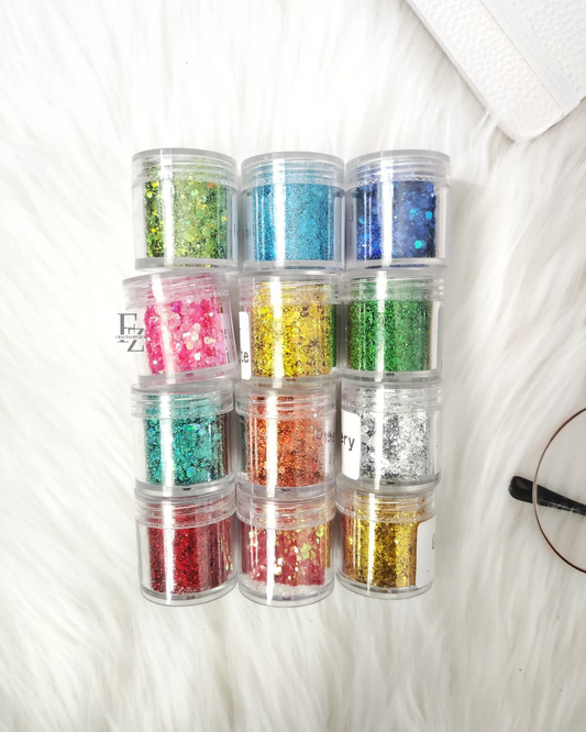Glitter Chunks Combo - 12 shades