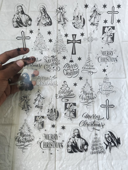 Christmas OHP/ Transparent Sheet D01