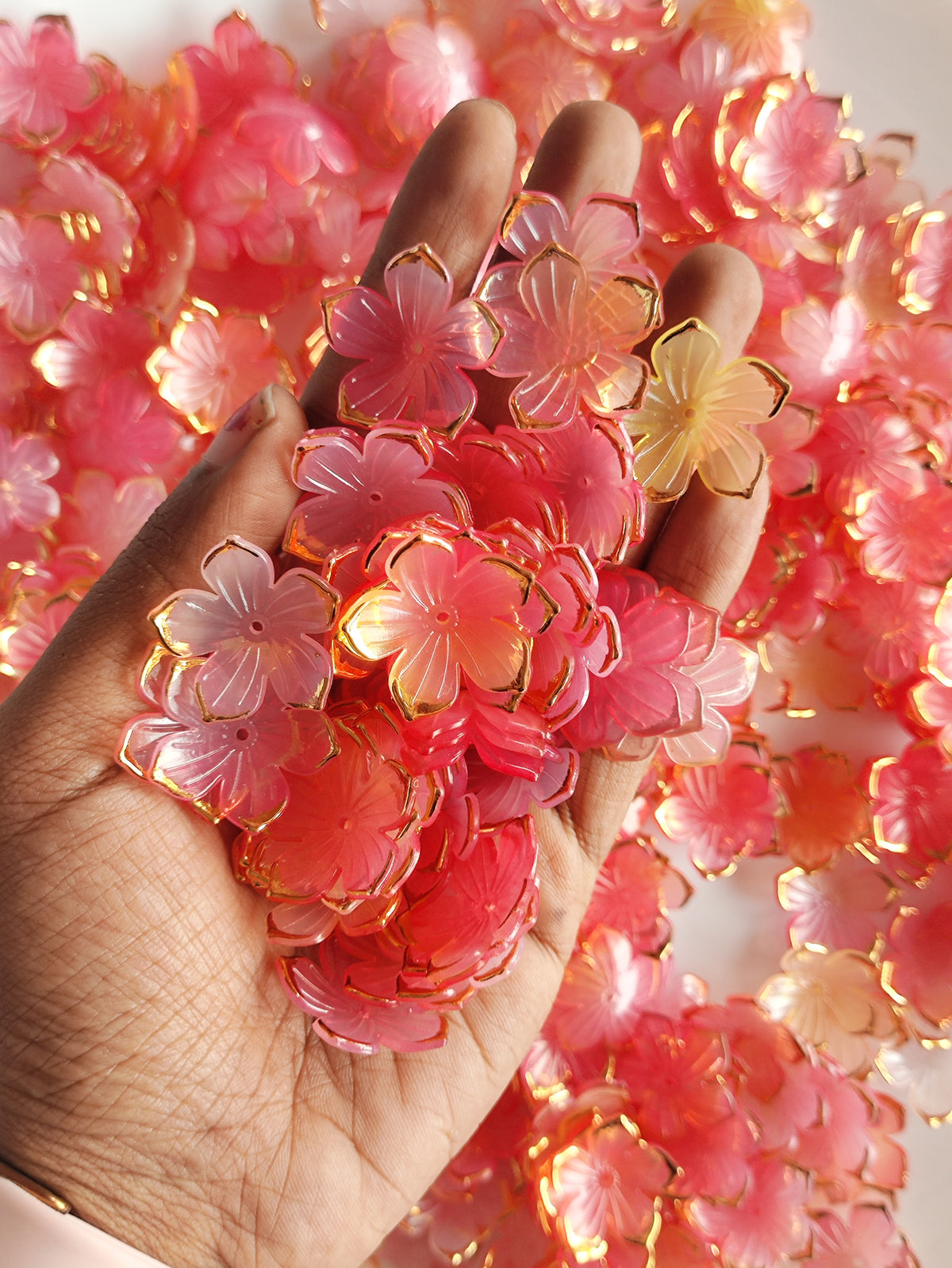 Acrylic Flower Red & Yellow - 20 grams