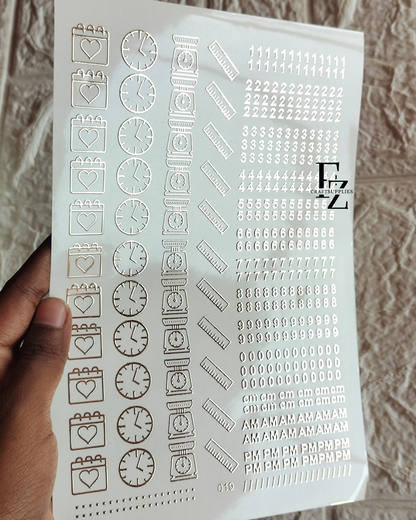 Baby Details Embossed sticker sheets A5 - D97