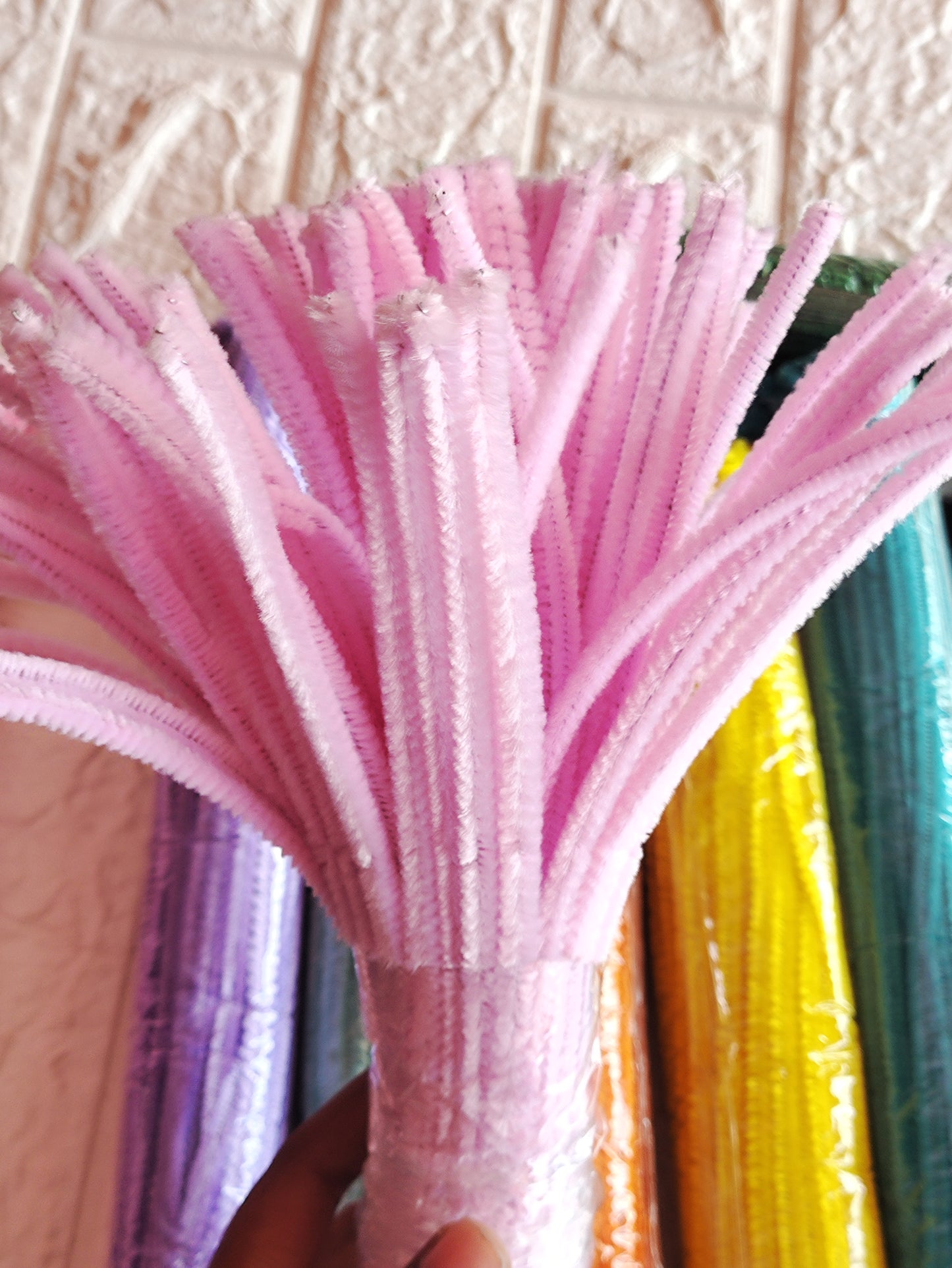 Pipe Cleaner L-Pink (A) - 1 Pack (100 pcs)