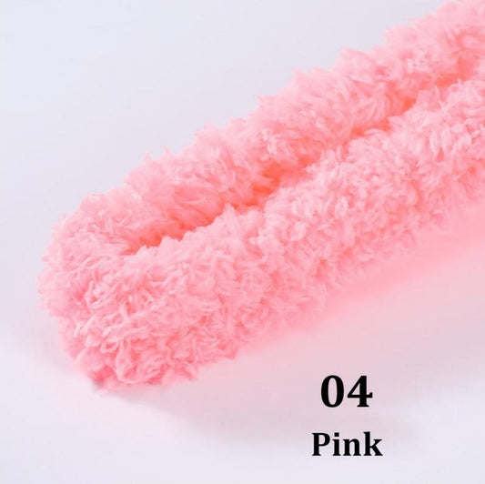 Coral Fleece Pipe Cleaner - Pink 1Mtr