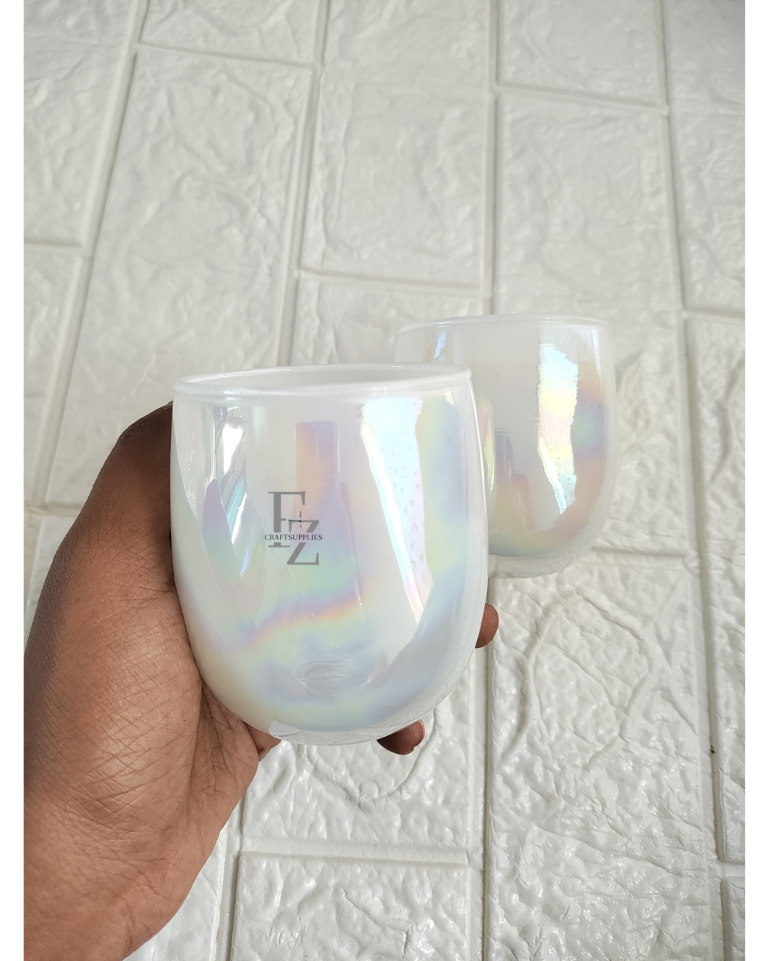 White Candle Glass Jar White