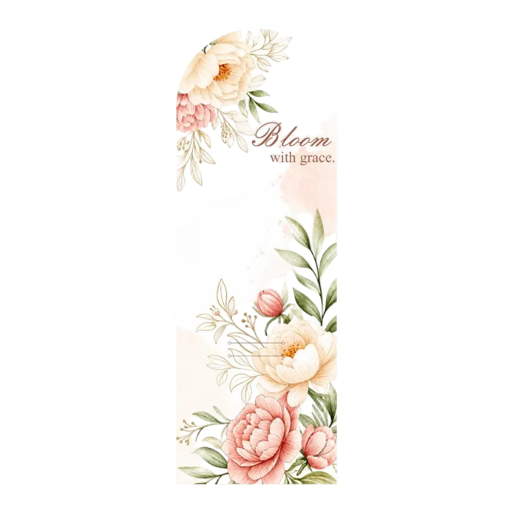 Peach & Cream Floral Bouquet Flower Card - 5 pieces pack
