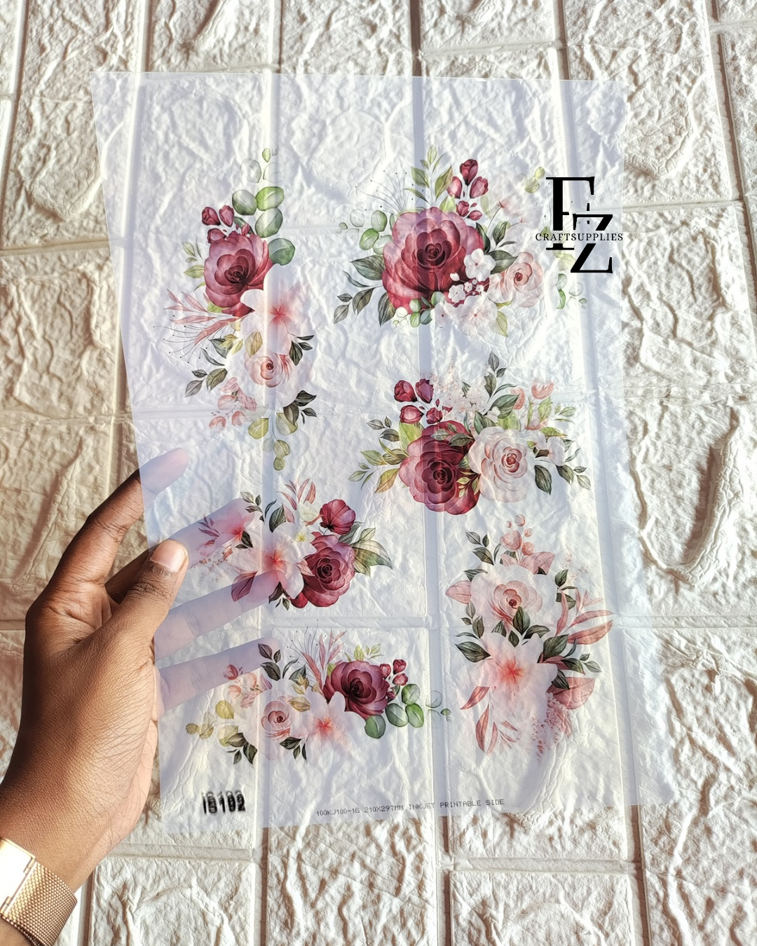 Floral Insert Sheet - A4