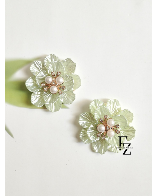 Acrylic Petal Flowers Green - 1 Piece