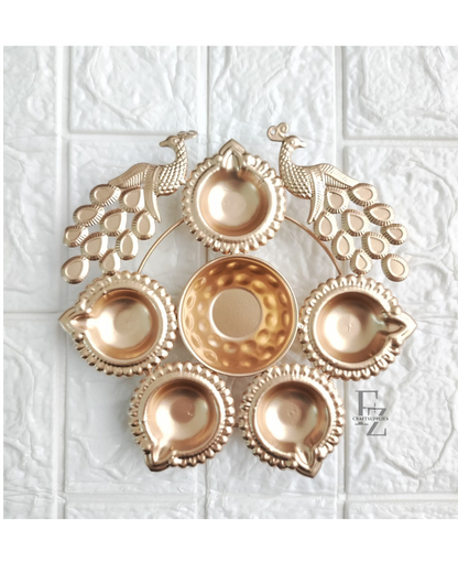 Peacock Urli 7 Inches Approx