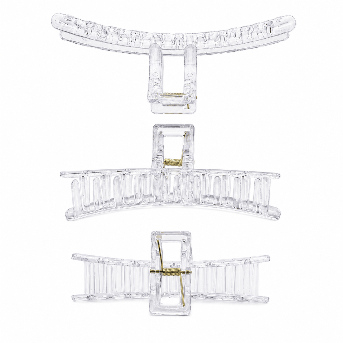 Transparent Curvy Claw Clip for Decoden & Pipe Cleaners - 1 Piece