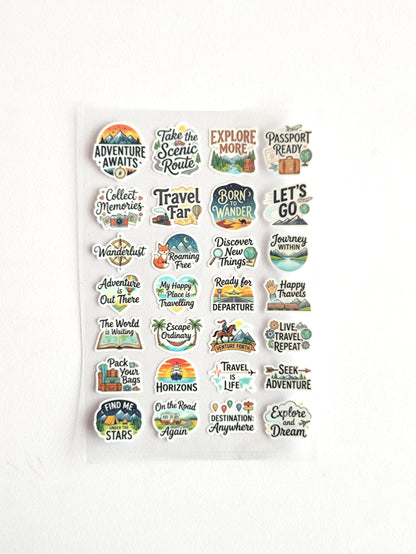 Travel UV DTF Stickers - D73