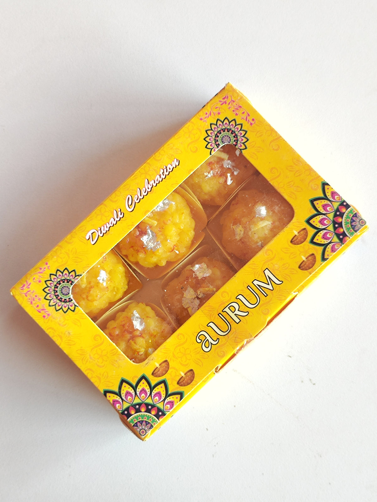 Big Laddu Yellow Candles - Set of 6 Pieces