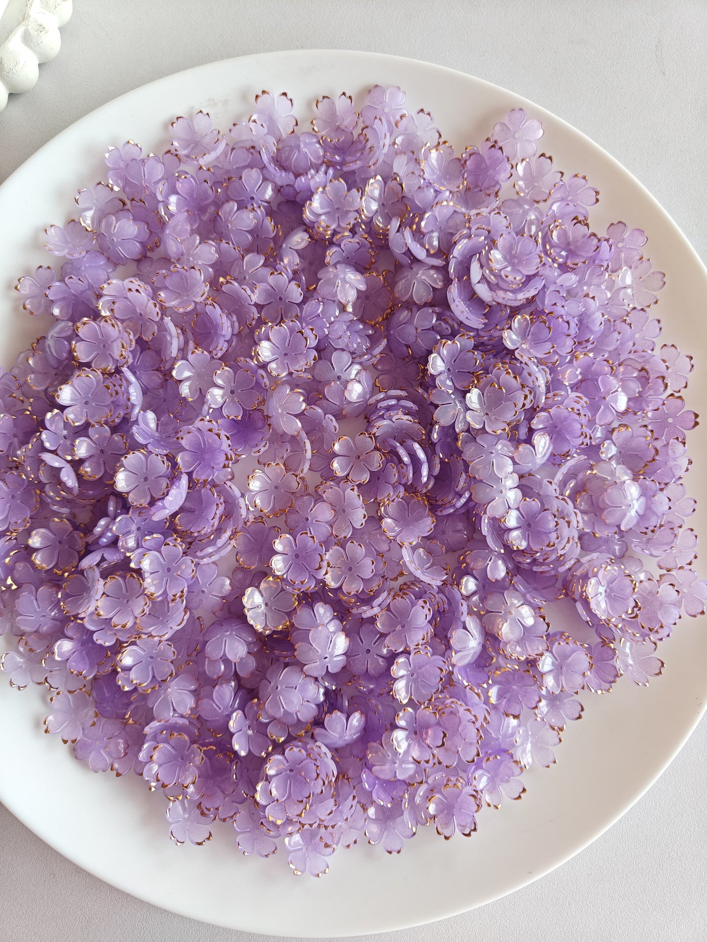 Mini Acrylic Flower Violet - 20 grams