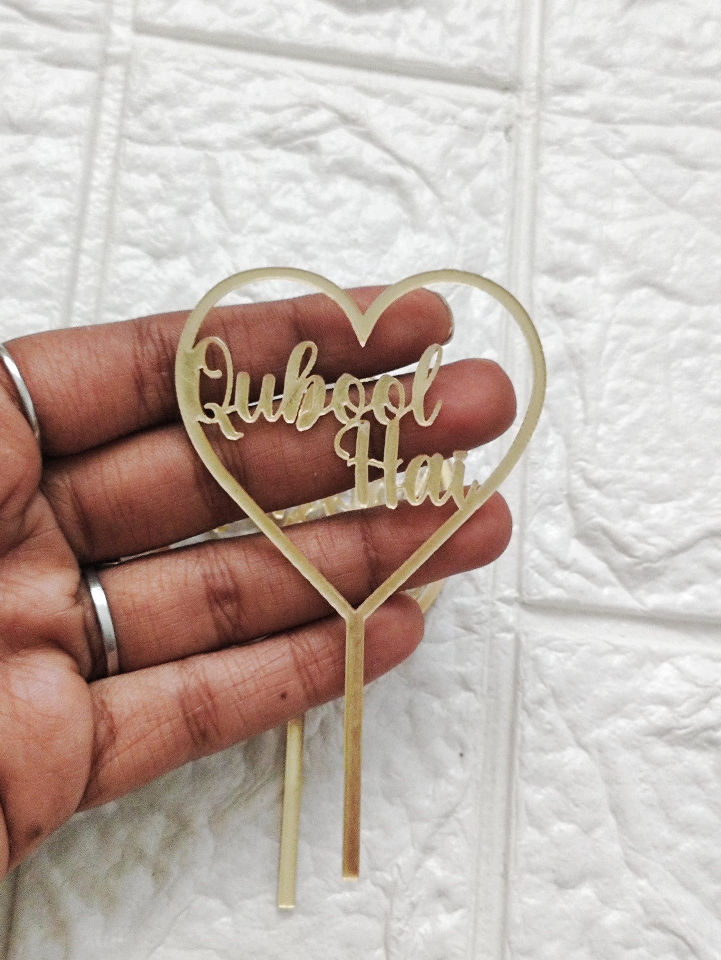 Qubool Hai Acrylic Cutout Topper