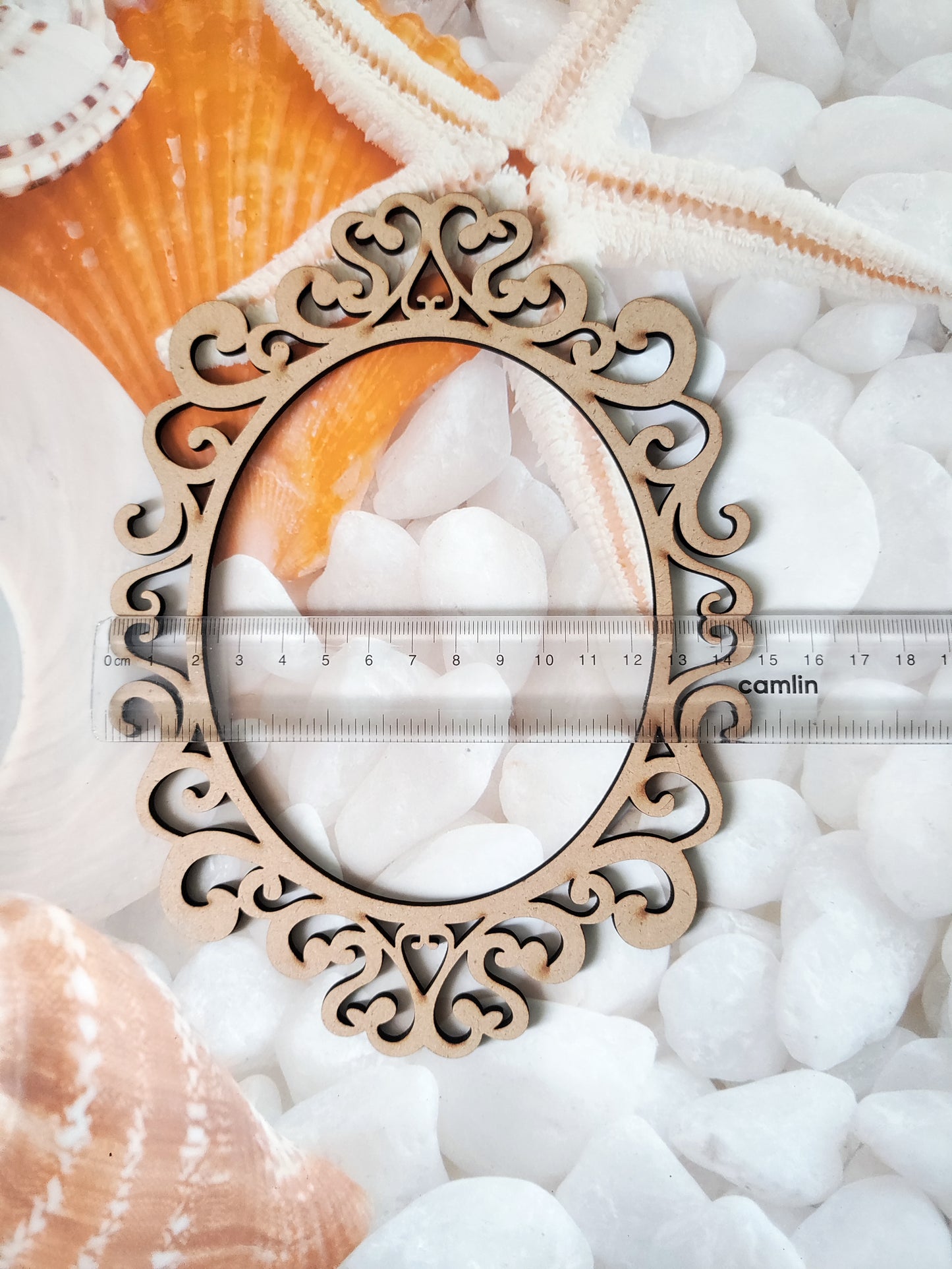 Designer Oval MDF Frame Cutout