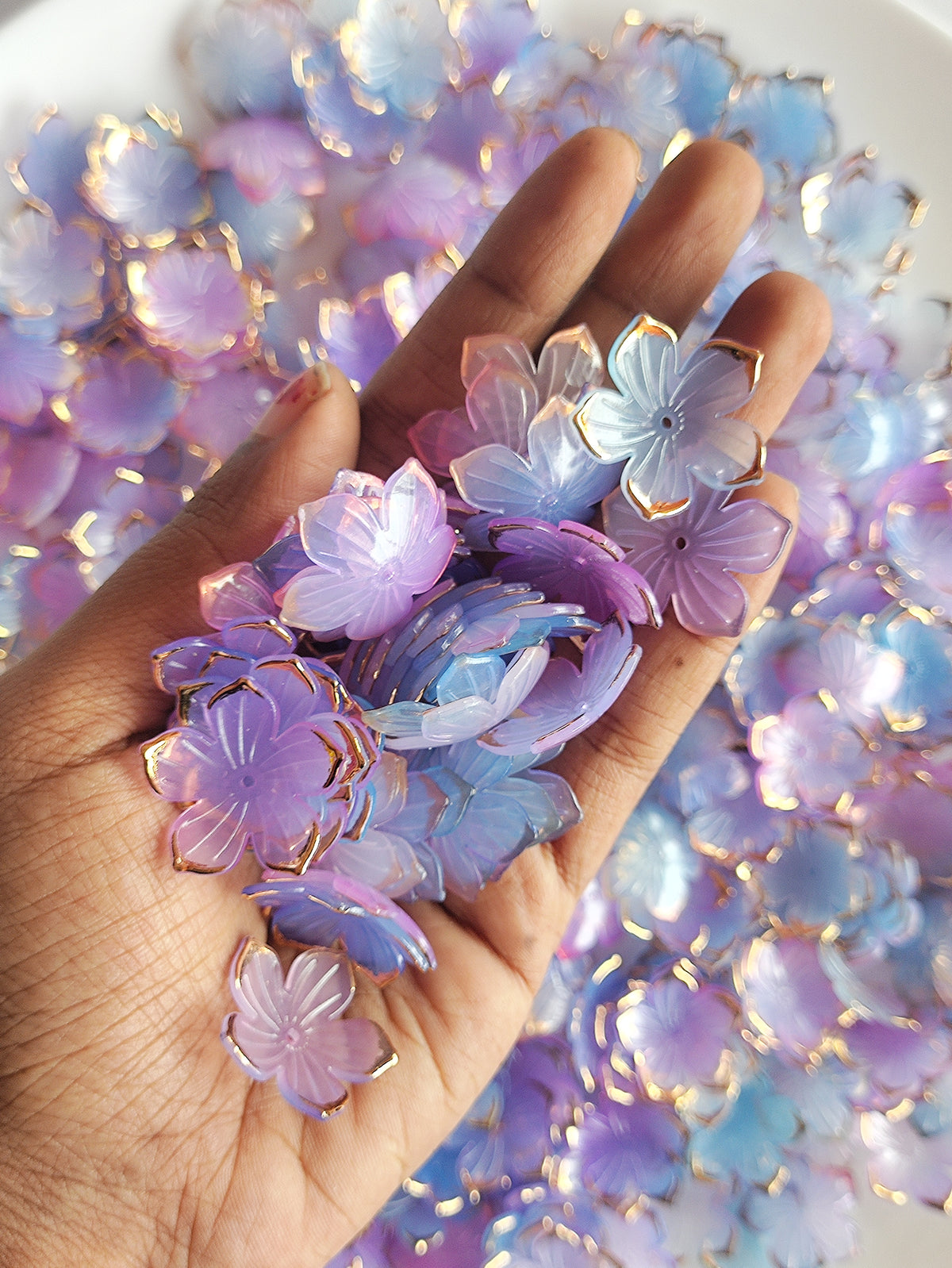 Acrylic Flower Blue & Violet - 20 grams