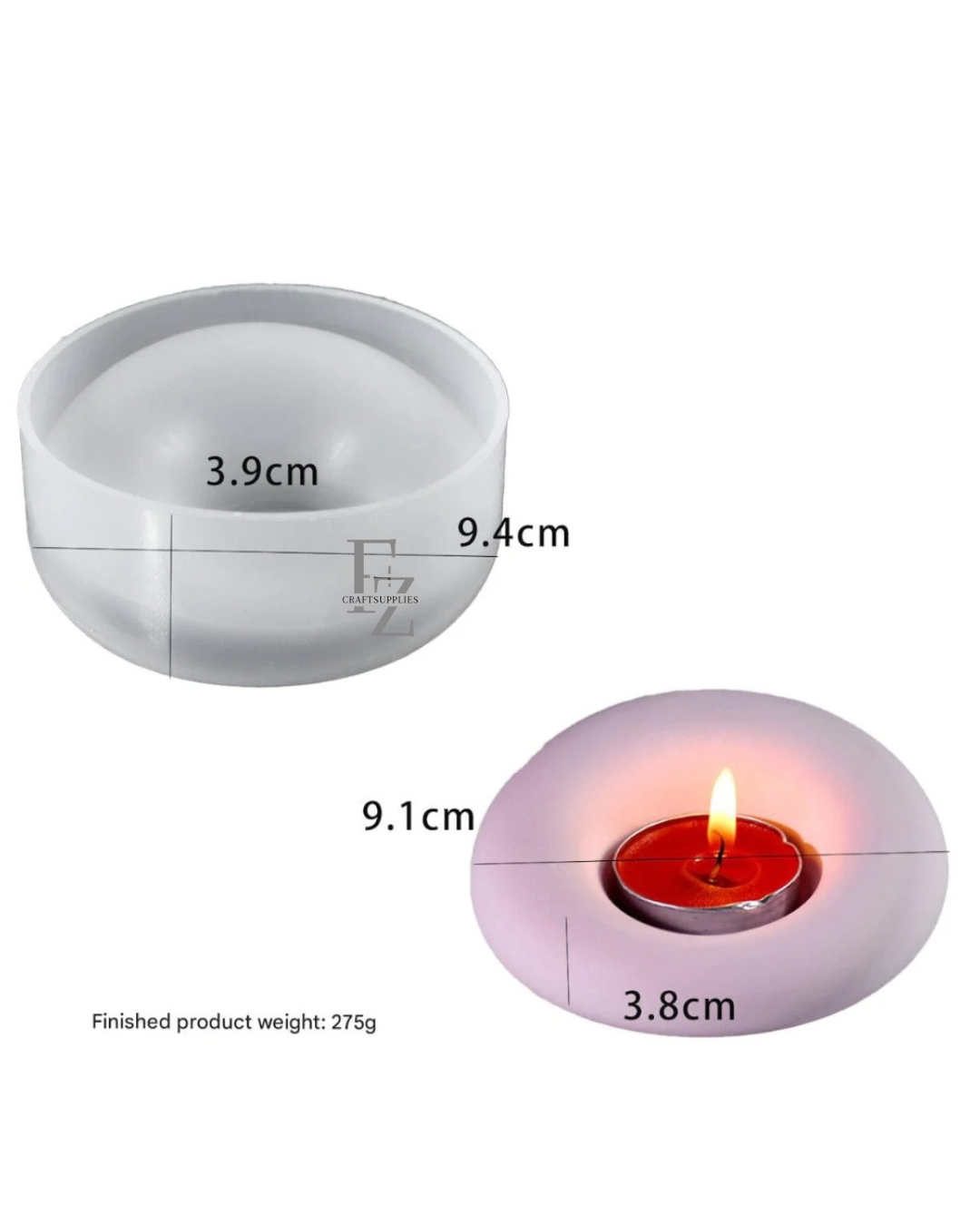 Unequal Round T Light Holder Mould