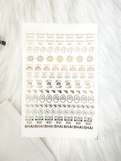 Rakhi Embossed Sticker Sheet A5 - D79