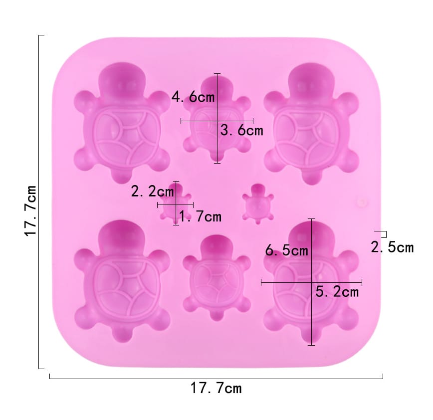 8 Cavity Turtle Family Mould for DIY concrete art, Resin, Soap & Candle Making