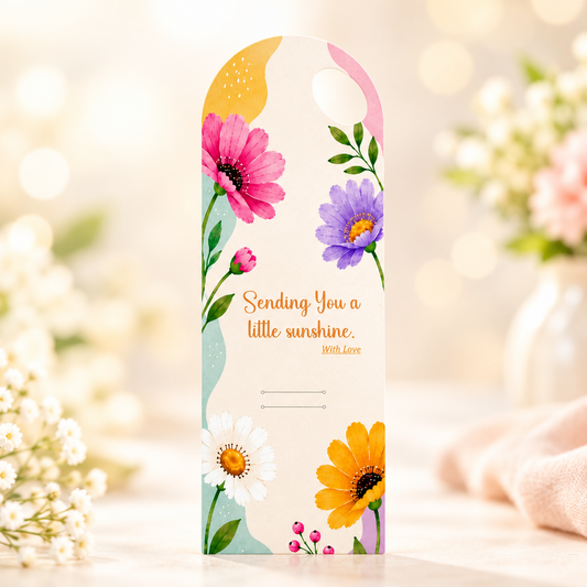 Multicolor Floral Bouquet Flower Card - 5 pieces pack