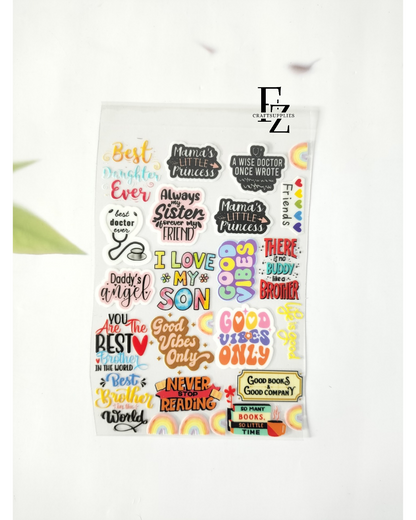 Mix Words Peel off Sticker - D2