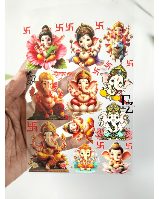 Ganeshji God Peel off Sticker