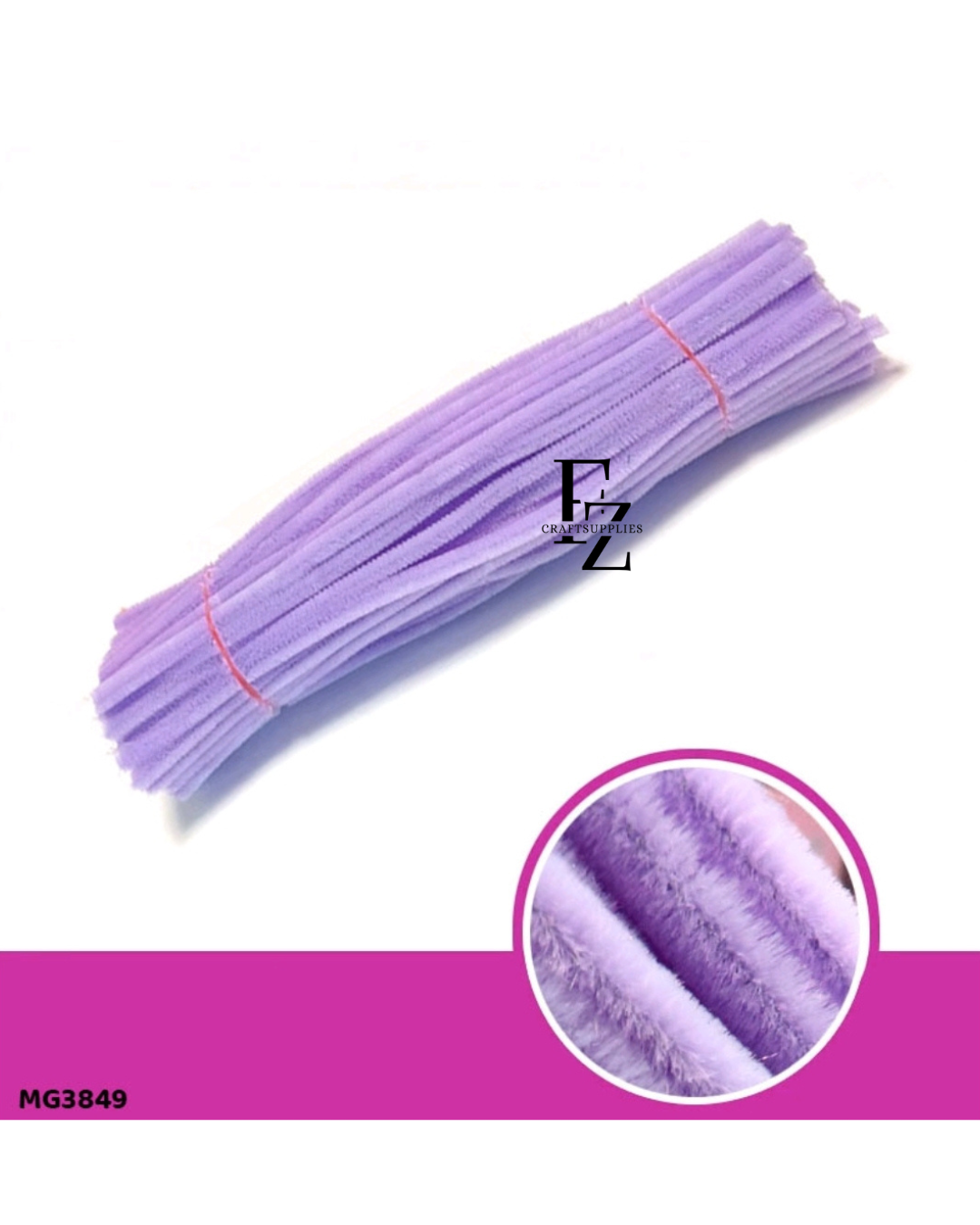 Pipe cleaners Lavendar - 100 pcs