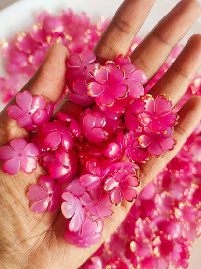 Mini Acrylic Flower D Pink - 20 grams
