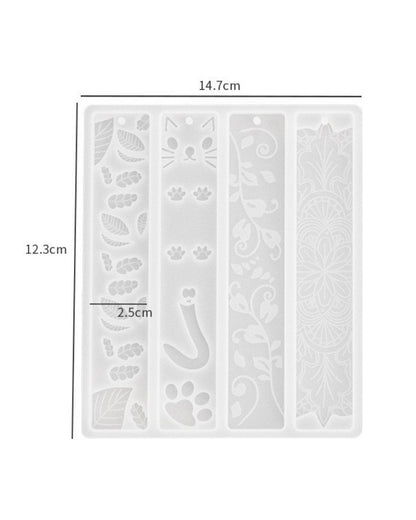 Rectangle Bookmark Pattern Mould Design 2