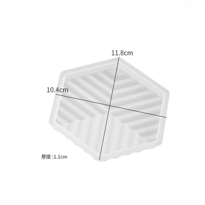 Hexagon Striped Coaster Mould