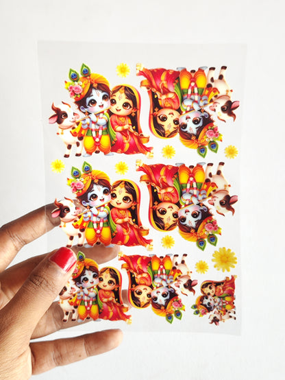 God Krishna UV DTF Stickers - D94