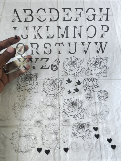 Alphabet OHP/ Transparent Sheet D16