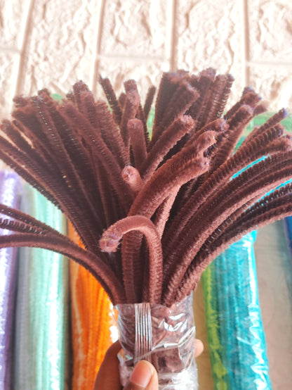 Pipe Cleaner Dark Brown - 1 Pack (100 pcs)