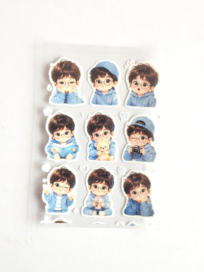 Cute Boy UV DTF Stickers - D93