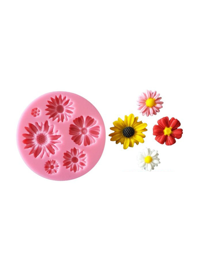 6 Cavity Mini Daisy Candle Mould