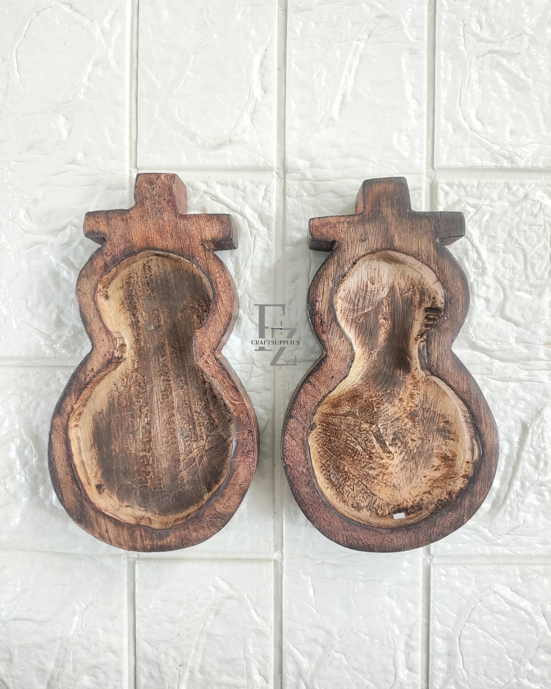 Christmas Cross Wooden Bowl for Candle - Big