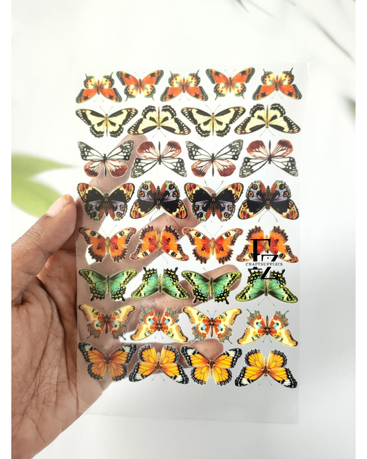 Mix Butterfly Peel off Sticker - D3