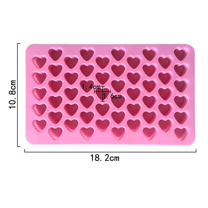 55 Cavity Small Heart Candle Mould
