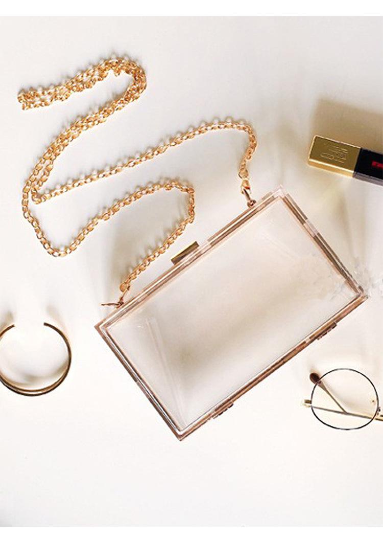 Transparent Clutch With Chain