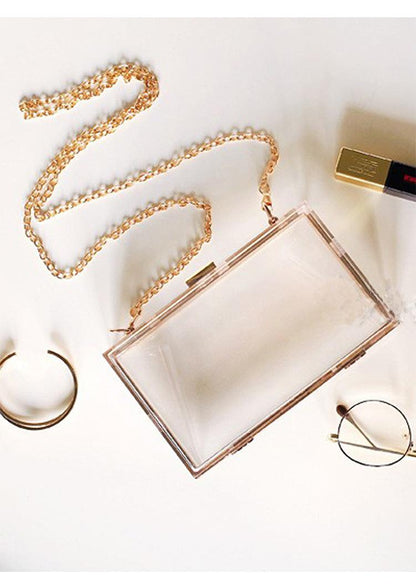 Transparent Clutch With Chain