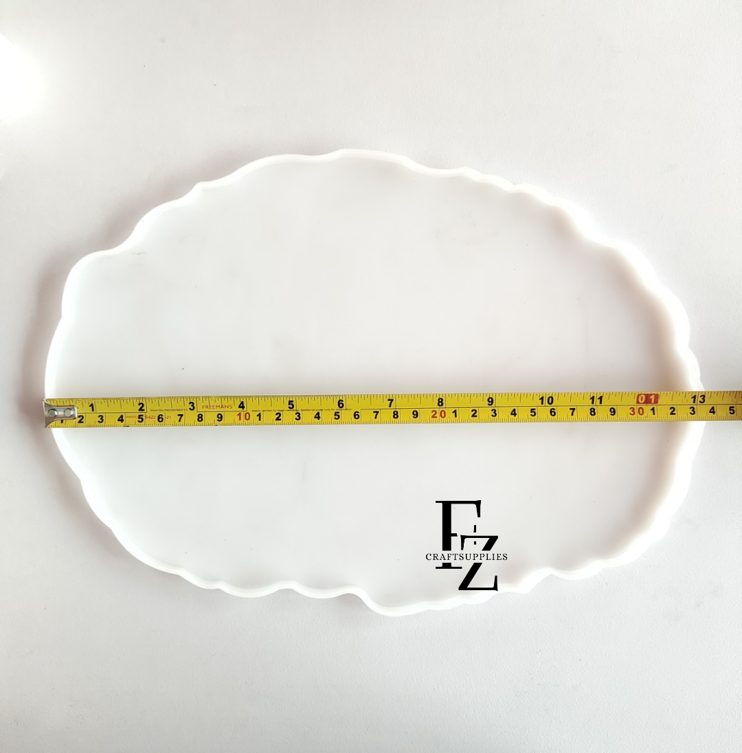 Oval Agate Tray And Frame Mould 13*9 Inches