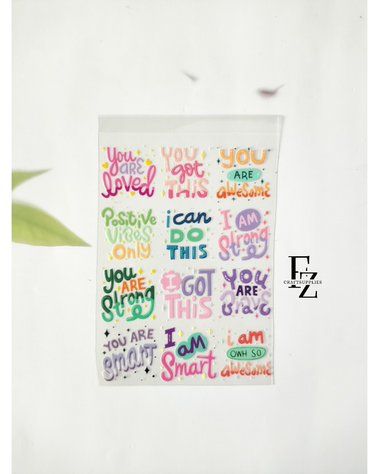 Mix Words Peel off Sticker - D1