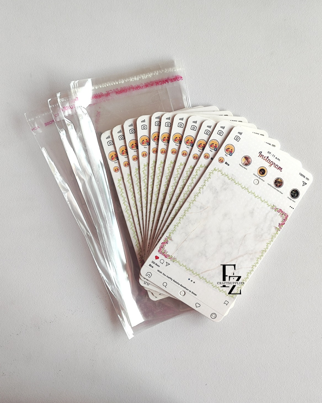 Instagram Printed Rakhi card