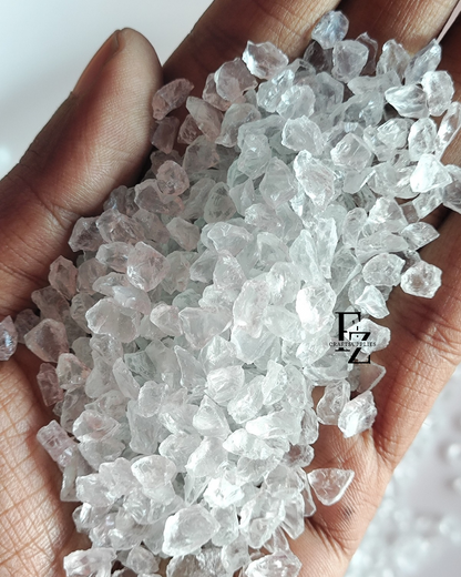 Transparent Glass Stones 6 - 8mm - 200g