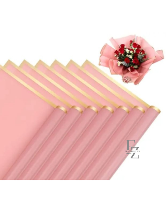Dark Peach Bouquet Wrapping Sheet - 5 Sheets