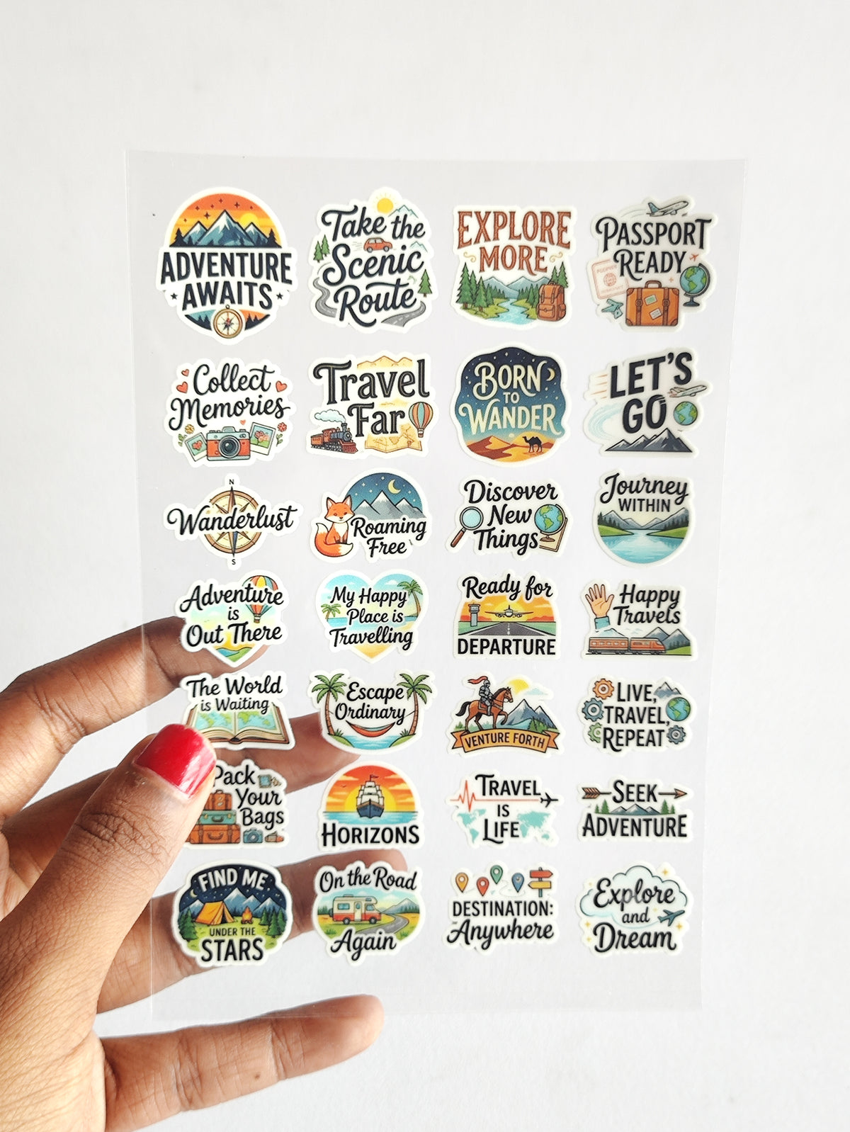 Travel UV DTF Stickers - D73