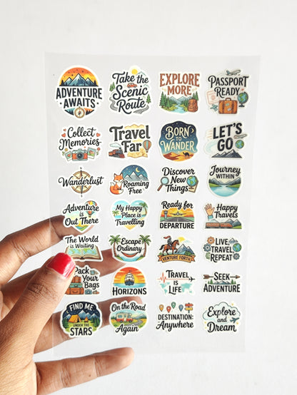 Travel UV DTF Stickers - D73