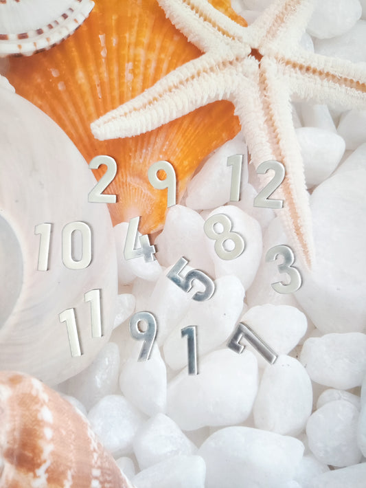 Acrylic Numbers for Clock - Silver